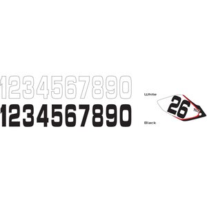Why Stickers Numbers big 10pcs, 20*11cm Black 0