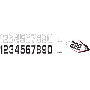 Why Stickers Numbers small 10pcs, 14,5 * 7 cm Black 1