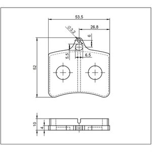 MS Kart Rear brake pad - S230 - Elite - CIK