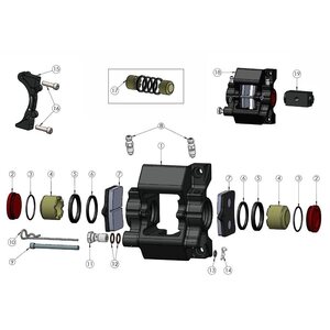 MS Kart Rear brake pad - S230 - Elite - CIK