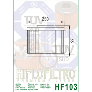HiFlo öljynsuodatin HF103