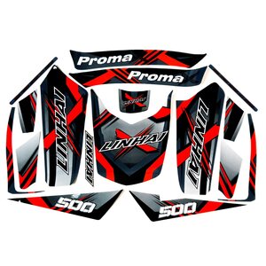 Linhai COMPLETE STICKER SET - LINHAI LOGO ( BLACK OR RED PLASTIC) 500 PROMAX