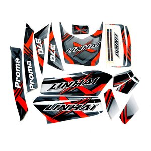 Linhai STICKER SET FOR ATV370 PROMAX (LINHAI STANDARD) (USED FOR BLACK PLASTIC PARTS)