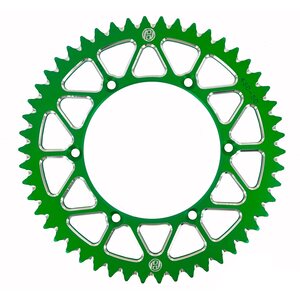 Holeshot Rear Sprocket Alu, 520, 51, GREEN, Kawasaki 07-16 KLX450, 19-26 KX450, 06-18 KX450F, 24-26 KX450X, 91-94 KDX250, 87-08 KX250, 19-26 KX250, 04-18 KX250F, 24-26 KX250X, 85-08 KX125, 86-03 KDX200, 97-03 KDX220, 87-03 KX500, Suzuki 04-06 RM-Z250