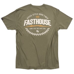 Fasthouse Sparq SS Tee, Military Green, ADULT, M
