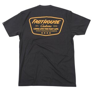 Fasthouse Crest Tee, Black - SM, ADULT, S