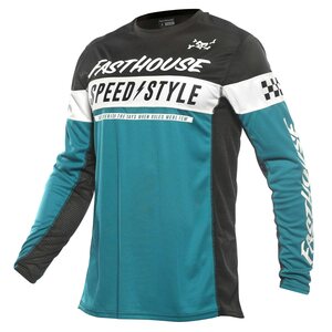 Fasthouse Grindhouse Akin Jersey, ADULT, M, BLACK BLUE
