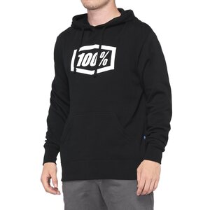 100% ICON Hooded Sweatshirt, ADULT, S, BLACK