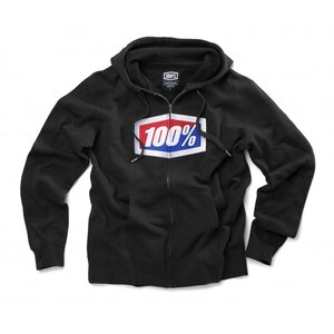 100% 100%, OFFICIAL Zip Hooded Sweatshirt, ADULT, XXL, BLACK, ADULT, XXL, BLACK