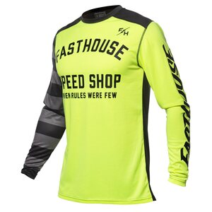 Fasthouse Carbon Eternal Jersey, ADULT, XL, NEON BLACK YELLOW