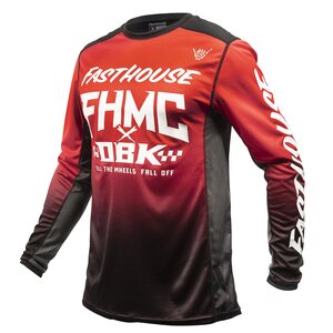 Fasthouse Grindhouse Twitch Jersey, ADULT, M, BLACK RED