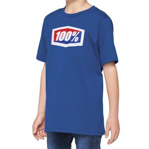 100% OFFICIAL Youth T-Shirt Blue , KID, M, BLUE