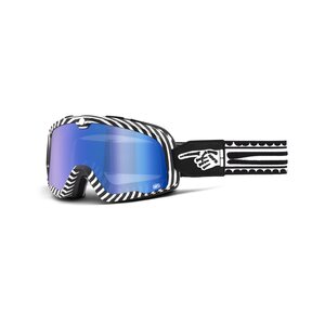 100% BARSTOW Goggle Death Spray - Mirror Blue Lens, ADULT