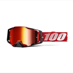 100% ARMEGA Goggle Red - Mirror Red Lens, ADULT