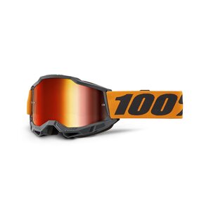 100% ACCURI 2 Goggle Orange - Mirror Red Lens, ADULT