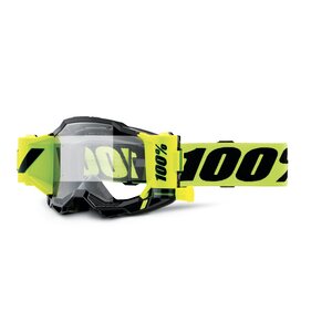 100% ACCURI 2 FORECAST Goggle Neon Yellow - Clear Lens, ADULT