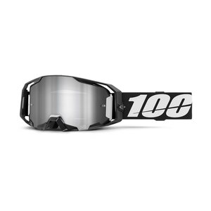 100% ARmatic Goggle Black - Mirror Silver Flash Lens, ADULT, ADULT
