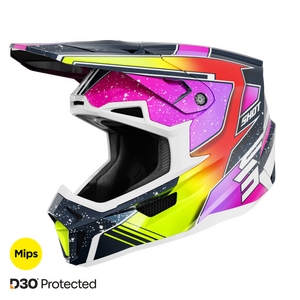 Shot HELMET LITE RACING, BLUE NEON YELLOW, PEARLY, ADULT, XS