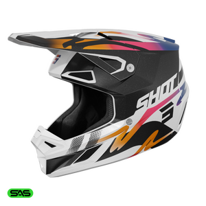 Shot Speed Wave -Kypärä, Musta-Valkoinen, Aikuiset, L