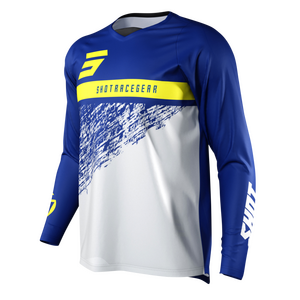 Shot DEVO JERSEY ROLL, ADULT, S, WHITE BLUE