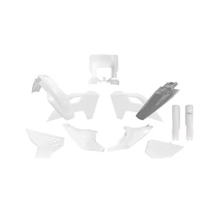 Rtech Plastic Kit, O.E.M WHITE GREY, Husqvarna 24-25 FE 450, 24-25 FE 250/TE 250/FE 501/TE 150/TE 300, 24 FE 350, 25 FE 350
