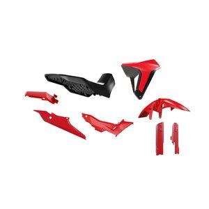 Rtech Plastic Kit Revolution, BLACK RED, Honda 23-25 XL750 TRANSALP