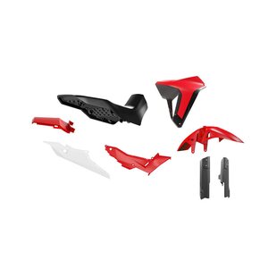 Rtech Plastic Kit Revolution, BLACK WHITE RED, Honda 23-25 XL750 TRANSALP