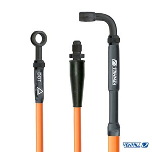 Venhill Brake Hose, REAR, KTM 04-20 85 SX, Husqvarna 20 TC 85, 14-19 TC 85 (17/14)/TC 85 (19/16)