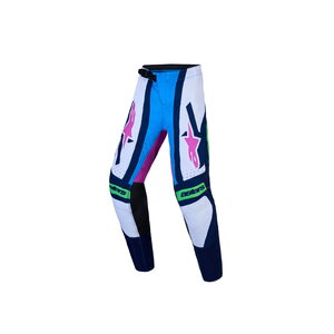 Alpinestars Pants Youth Supertech Maven White/Blue/Green Fluo