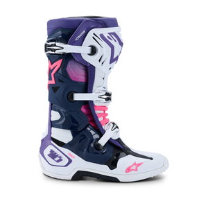 Alpinestars Ajosaapas Tech 10 Valkoinen/Lila/Fluo Pinkki