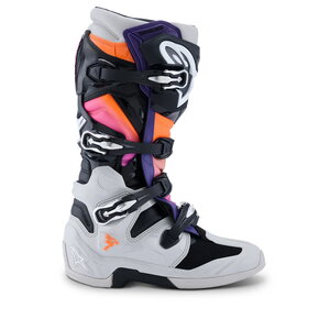 Alpinestars Ajosaapas Tech 7 Musta/Oranssi/Fluo Magenta
