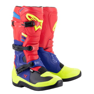 Alpinestars Saapas Tech 3 Punainen/Sininen/Keltainen Fluo