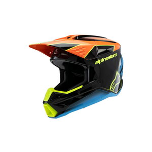 Alpinestars Helmet SM3 Youth Fray Black/Orange/YEllow Fluo