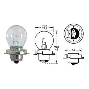 Forte Polttimo 7008 6v 15w P 26s