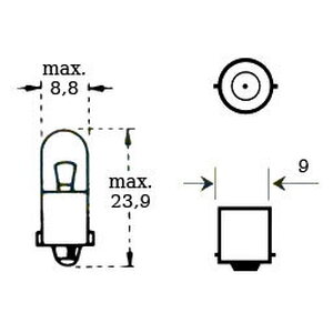 Forte Polttimo 12v 3w Ba 9s