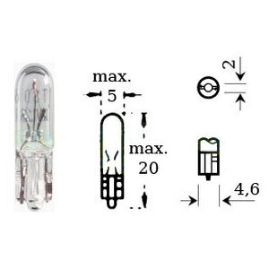 Forte Polttimo 12v 1,2w w 2x4,6d