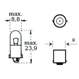 Forte Polttimo 12v 2w Ba 9s