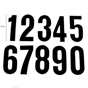 TMV Digits 200mm Black '9' (20pcs)