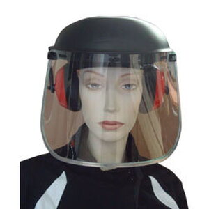 Greentek Face protector & Ear muffs Clear visor (CE & Ansi)