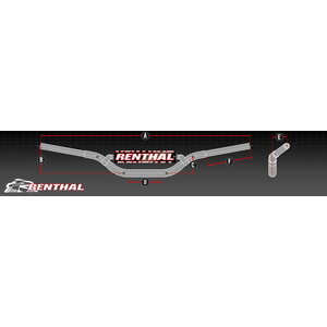 Renthal Handlebar 611 XR70R/CRF70 Playbike 110cc Black