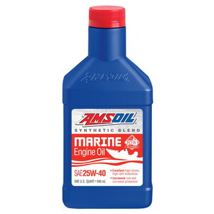 AMSOIL 25W-40 Synthetic-Blend Marine Engine Oil 946ml