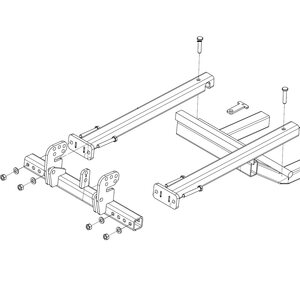 Bronco Adaptor for V-plow 75-804800 for Yamaha Lejab pushframe