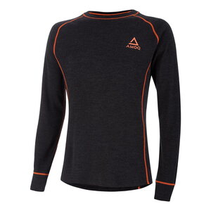 AMOQ 100% Merino Aluspaita Harmaa/Oranssi