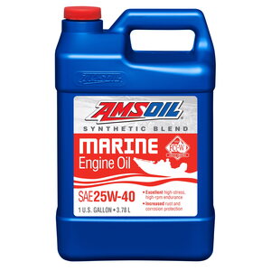 AMSOIL 25W-40 Synthetic-Blend Marine Engine Oil 3.78L