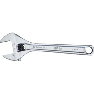 SP Tools ADJUSTABLE WRENCH PREMIUM WIDE JAW - CHROME - 200mm