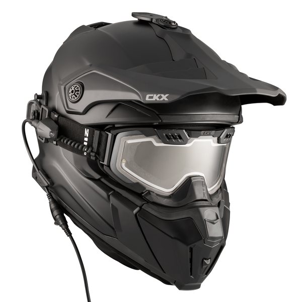CKX Helmet + Goggles with electric lens TITAN  Matt black 3XL