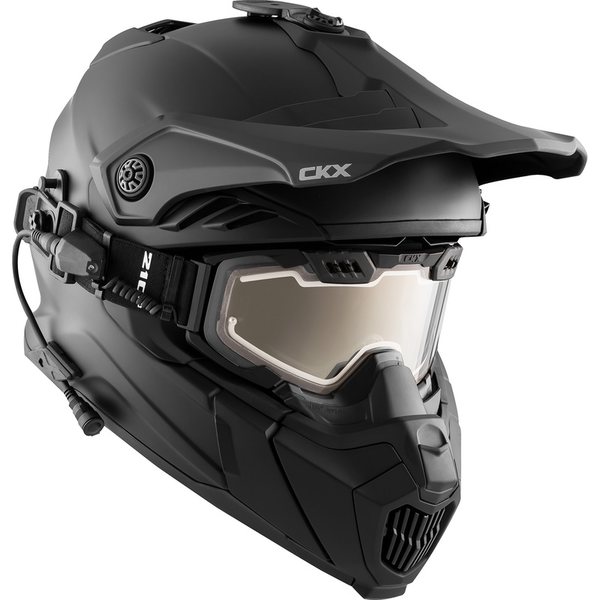 CKX Helmet + Goggles with electric lens TITAN Airflow Matt black L