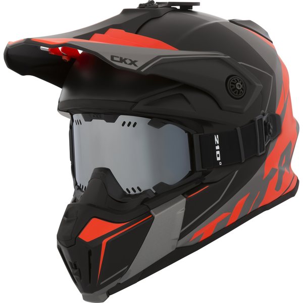 CKX Helmet Titan Cliff Orange with goggle S