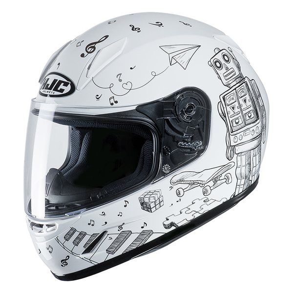 HJC Helmet CL-Y Junior Wazo White MC10 M 52-53