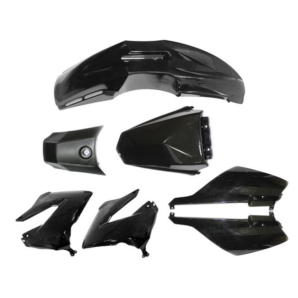 Tec-X Bodywork kit, Black, Derbi Senda 00-08